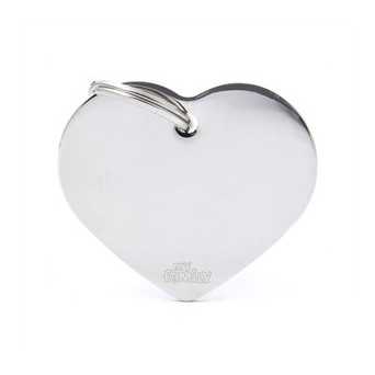 MY FAMILY Medaglietta Basic Cuore Piccolo in Ottone Cromato - 