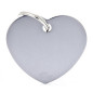 MY FAMILY Médaille Basic Cuore Piccolo in Aluminium Grigio