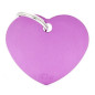 MY FAMILY Basic Big Heart Tag in Purple Aluminum