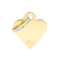MY FAMILY Médaille Basic Cuore Piccolo in Ottone Dorato