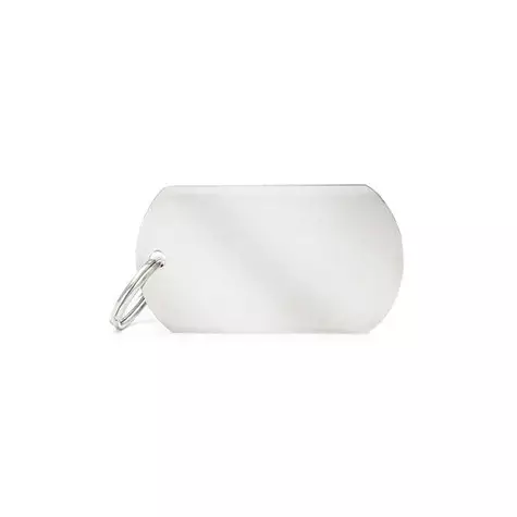 MY FAMILY Small Military Basic Tag in Chromed Brass