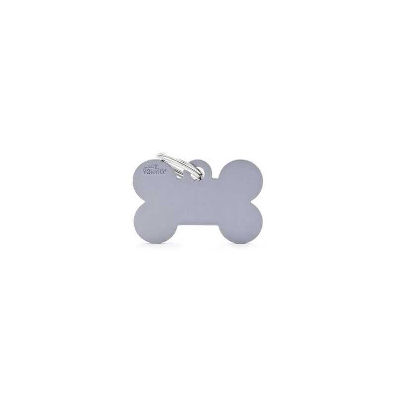 MY FAMILY Médaille Basic Os Piccola Aluminium Grigio