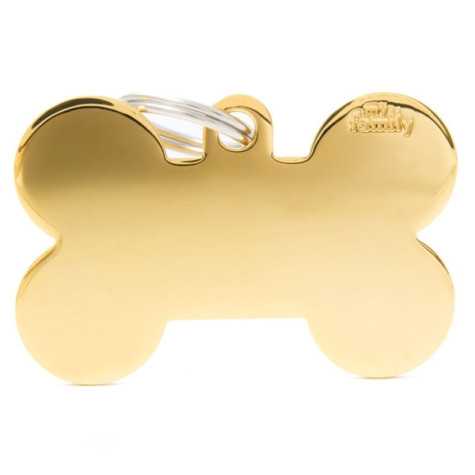 MY FAMILY Medaglietta Basic Osso XL in Ottone Dorato - 