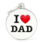 MY FAMILY Médaille Charms I Love Dad