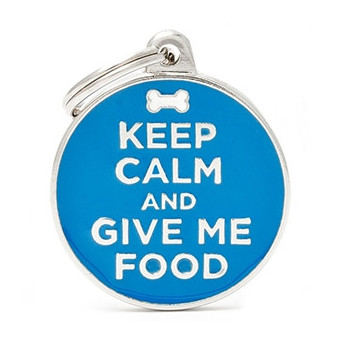 MY FAMILY Medaglietta Charms  Keep Calm and Give Me Food - 