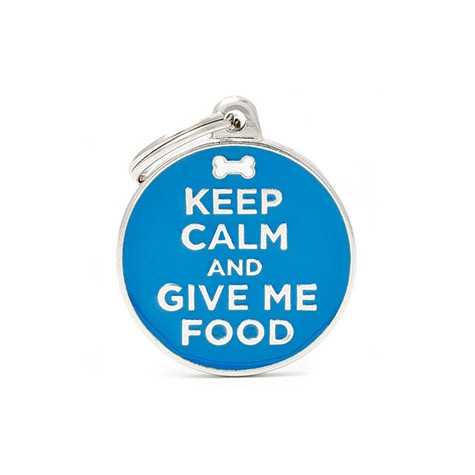MY FAMILY Medaglietta Charms Keep Calm and Give Me Food - 