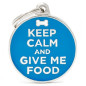 MY FAMILY Médaille Charms Keep Calm and Give Me Food