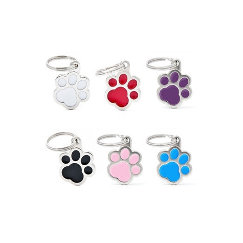 MY FAMILY Classic Pink Paw ID Tag