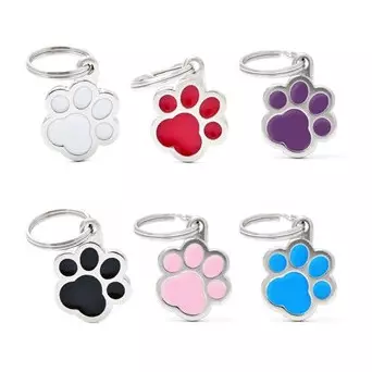 MY FAMILY Classic White Paw ID Tag