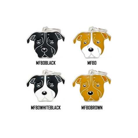 MY FAMILY Médaille Friends American Staffordshire Terrier Marron