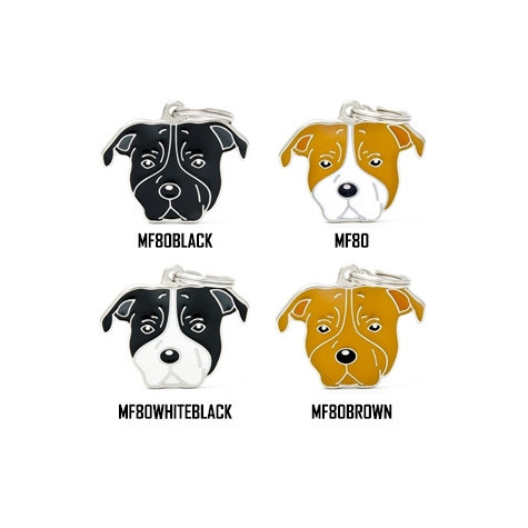 MY FAMILY Medaglietta Friends American Staffordshire Terrier Nero - 