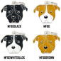MY FAMILY Black Friends American Staffordshire Terrier ID Tag