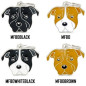 MY FAMILY Médaille Friends American Staffordshire Terrier Blanc et Noir