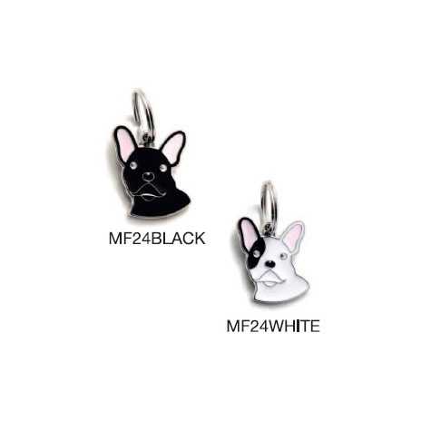 MY FAMILY Médaille Friends Bouledogue Francese Blanc