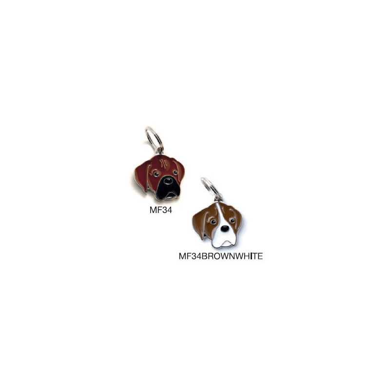 MY FAMILY Médaille Friends Boxer Blanc et Marron MY FAMILY Médaille Friends Boxer Blanc et Marron