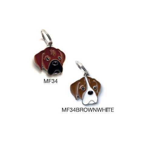 MY FAMILY Médaille Friends Boxer Blanc et Marron