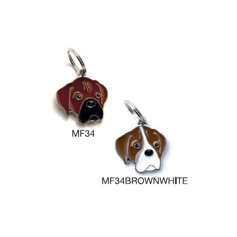 MY FAMILY White and Brown Friends Boxer Tag