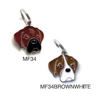 MY FAMILY Medaglietta Friends Boxer Nero e Marrone - 