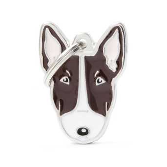 MY FAMILY Medaglietta Friends Bull Terrier Bianco e Marrone - 