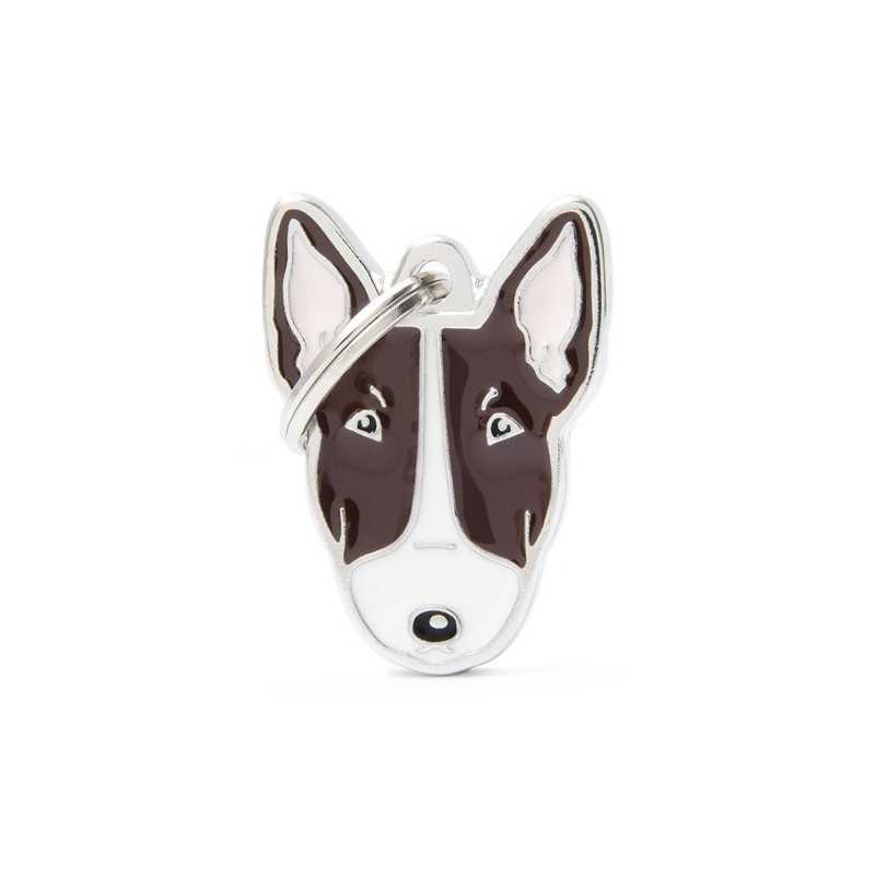 MY FAMILY Médaille Friends Bull Terrier Blanc et Marron MY FAMILY Médaille Friends Bull Terrier Blanc et Marron