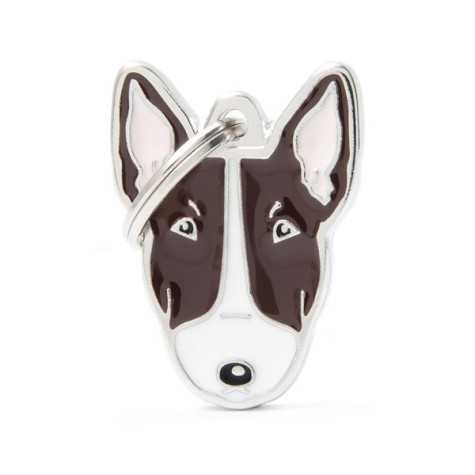 MY FAMILY Médaille Friends Bull Terrier Blanc et Marron
