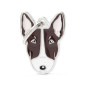 MY FAMILY Médaille Friends Bull Terrier Blanc et Marron