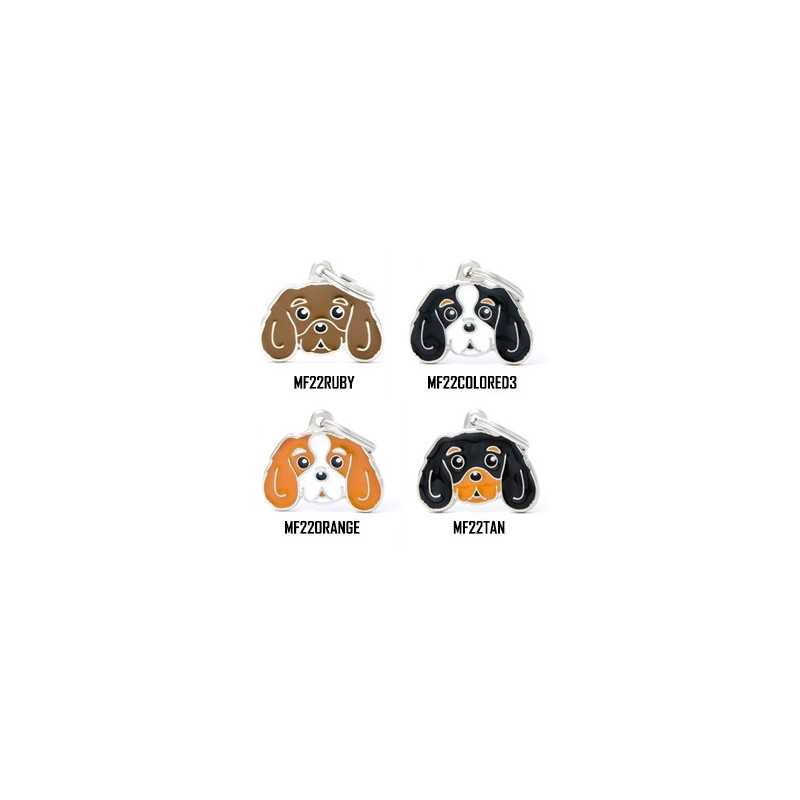 MY FAMILY Médaille Friends Cavalier King Charles Spaniel Tricolore - MF22COLORED3