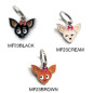 MY FAMILY Médaille Friends Chihuahua Noir