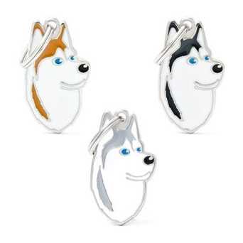 MY FAMILY Medaglietta Friends Husky Bianco e Nero - 