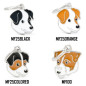 MY FAMILY White and Brown Friends Jack Russel ID Tag - MF25ORANGE