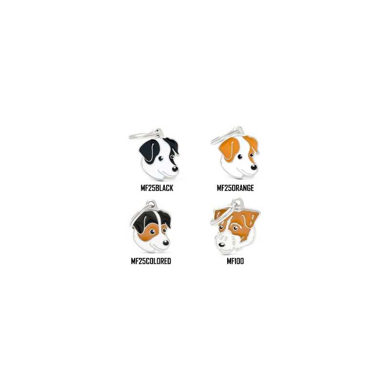 MY FAMILY Médaille Friends Jack Russel Blanc et Noir - MF25BLACK