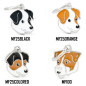 MY FAMILY Médaille Friends Jack Russel Blanc et Noir - MF25BLACK