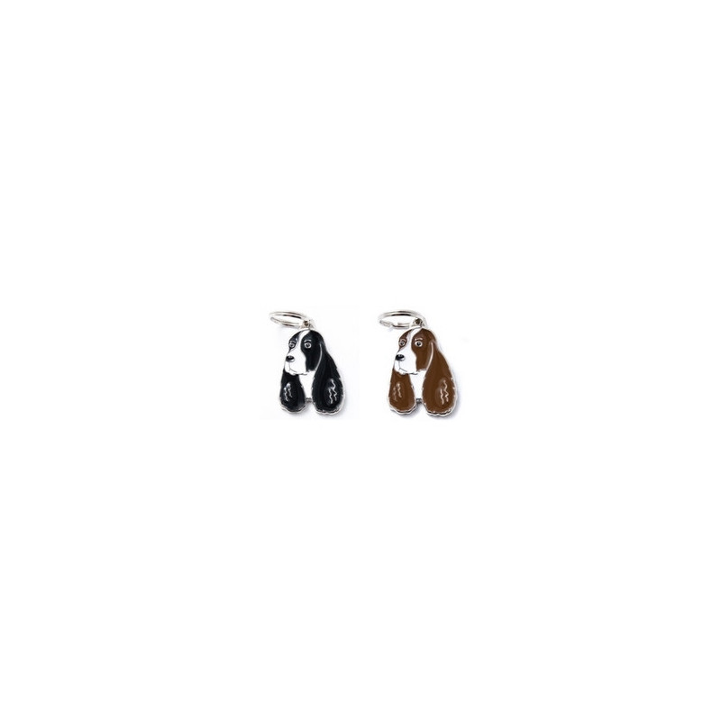MY FAMILY Black and White Friends Springer Spaniel ID Tag