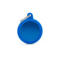 MY FAMILY Hushtag ID-Tag Aluminium blauer Kreis mit blauem Gummi
