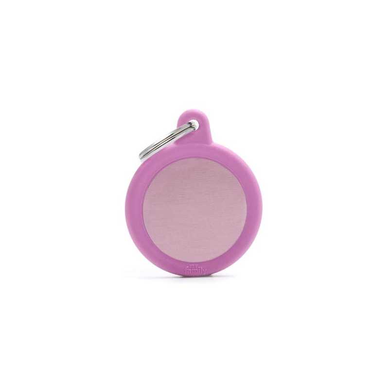 MY FAMILY Médaille Hushtag Cerchio Aluminium Rose avec Gomma Rose MY FAMILY Médaille Hushtag Cerchio Aluminium Rose avec Gomma Rose
