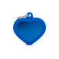 MY FAMILY Médaille Hushtag Cuore Aluminium Bleu avec Gomma Bleu