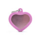 MY FAMILY Médaille Hushtag Cuore Aluminium Rose avec Gomma Rose