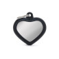 MY FAMILY Médaille Hushtag Cuore Ottone Cromato Noir avec Gomma Noir