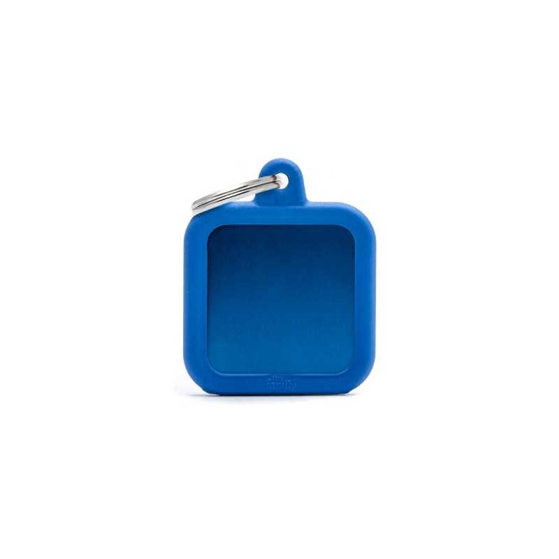 MY FAMILY Médaille Hushtag Quadrato Aluminium Bleu avec Gomma Bleu MY FAMILY Médaille Hushtag Quadrato Aluminium Bleu avec Gomma Bleu