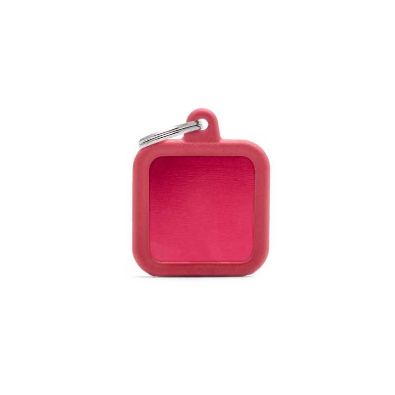 MY FAMILY Médaille Hushtag Quadrato Aluminium Rouge avec Gomma Rossa MY FAMILY Médaille Hushtag Quadrato Aluminium Rouge avec Gomma Rossa