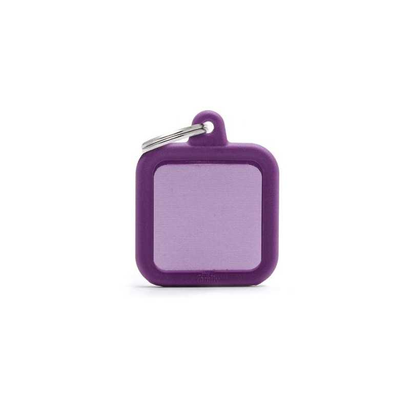 MY FAMILY Médaille Hushtag Quadrato Aluminium Violet avec Gomma Violet MY FAMILY Médaille Hushtag Quadrato Aluminium Violet avec Gomma Violet