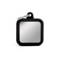 MY FAMILY Médaille Hushtag Quadrato Ottone Cromato Noir avec Gomma Nera
