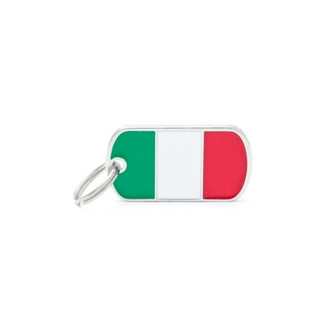 MY FAMILY Medaglietta Militare Piccola Bandiera Italiana - 