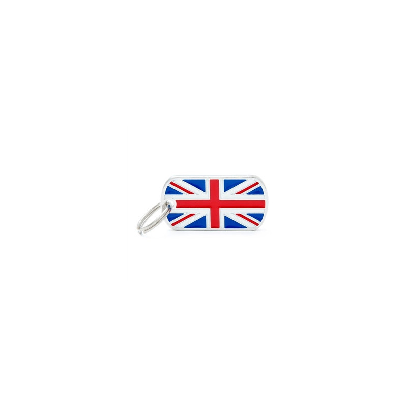MY FAMILY Small Military ID Tag United Kingdom Flag