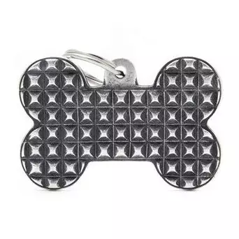 MY FAMILY Medaglietta Osso XL con Borchie - 