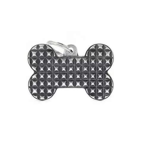 MY FAMILY Medaglietta Osso XL con Borchie - 