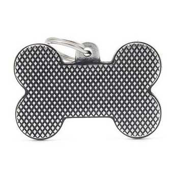 MY FAMILY Medaglietta Osso XL con Rombi - 