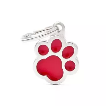 MY FAMILY Big Red Paw Tag