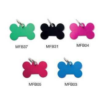 MY FAMILY Medaglietta Basic Osso Piccolo Alluminio Nero - 