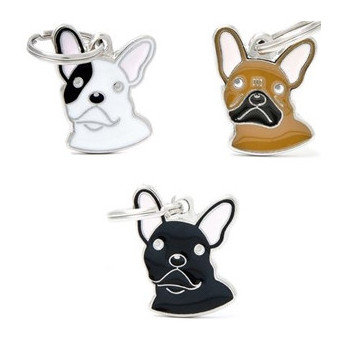 MY FAMILY Brown French Bulldog Friends ID Tag